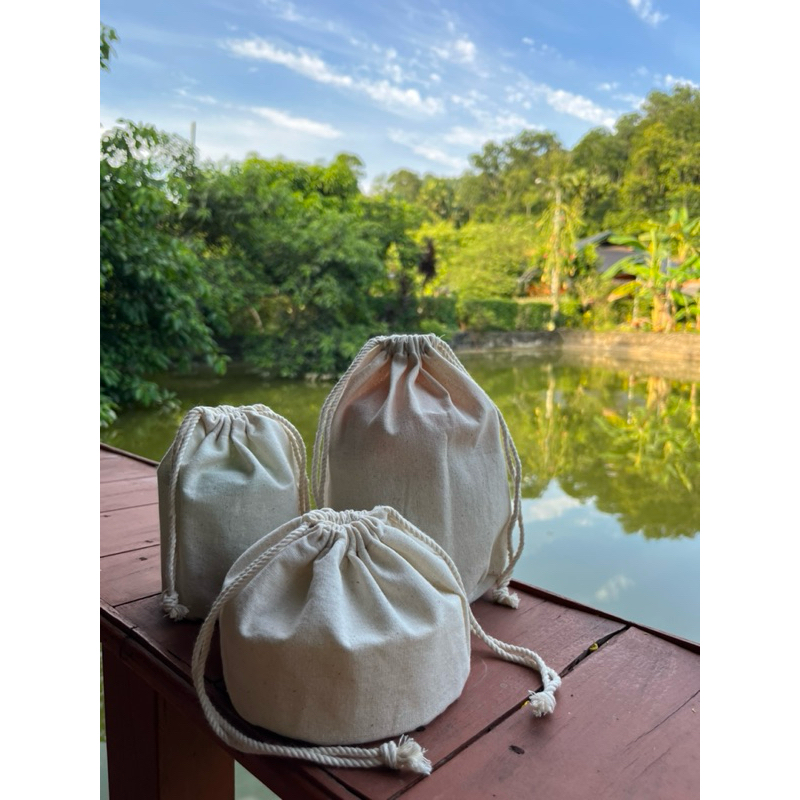 Túi vải rút miệng đáy tròn nhận may theo kích thước yêu cầu