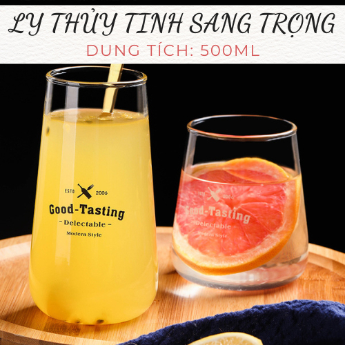 Ly Thủy Tinh kiểu dáng lạ mắt 500ml