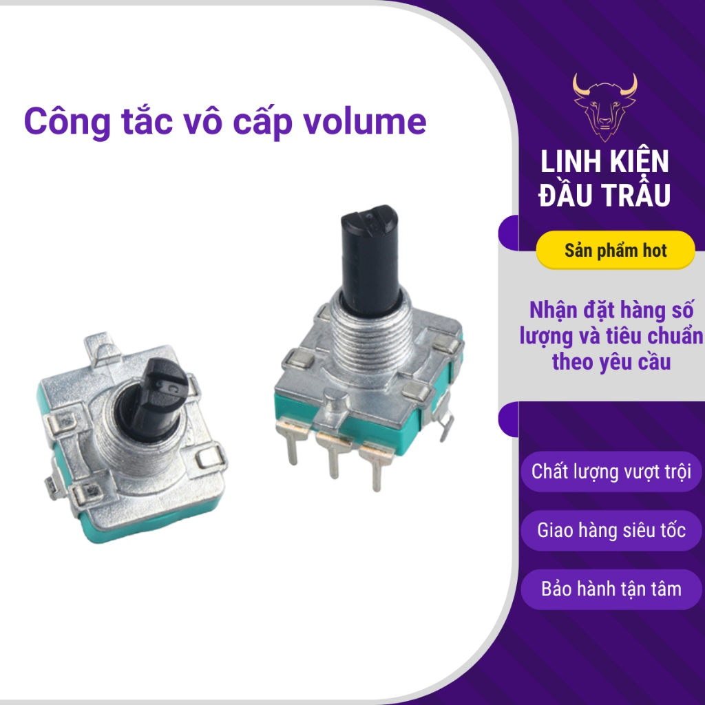 Công tắc vô cấp volume EC11 EC12 chất lượng tốt Linh kiện đầu trâu