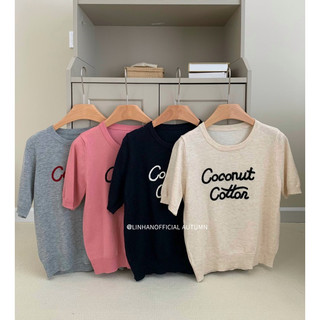 /𝙇𝙞𝙣𝙝𝙖𝙣𝙤𝙛𝙛𝙞𝙘𝙞𝙖𝙡/ áo len thêu coconut stylekorean 067🇰🇷