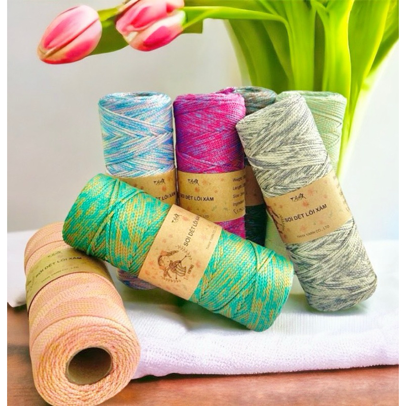 Sợi dệt loang cuộn 130gram