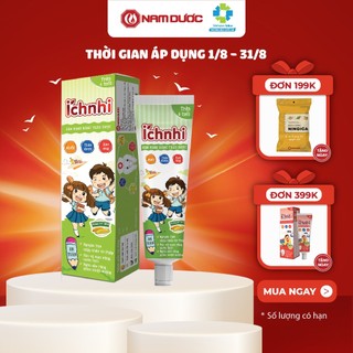Kem đánh răng thảo dược Ích Nhi hương dưa gang tuýp 75g cho bé trên 6 tuổi  bảo vệ men răng, nướu, ngừa sâu răng