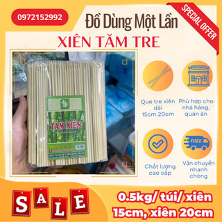 1 gói Tăm xiên 15cm và 20cm que xiên thịt nướng, xúc xích