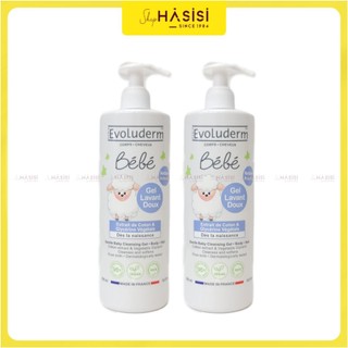 Tắm gội bé evoluderm - bebe gentle baby cleansing gel body hair 500ml