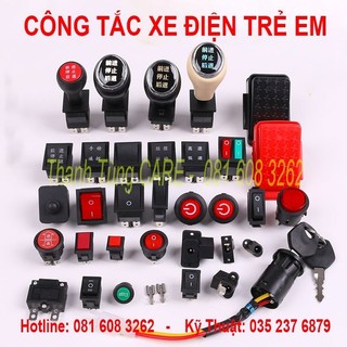 Công Tắc Xe Điện Trẻ Em | Công tắc nguồn, tiến lùi, chân ga, đèn, còi cho xe điện trẻ em