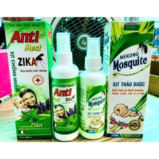 Anti most Zika xịt chống muỗi xua đuổi côn trùng, xịt thảo dược Mekong Mosquite