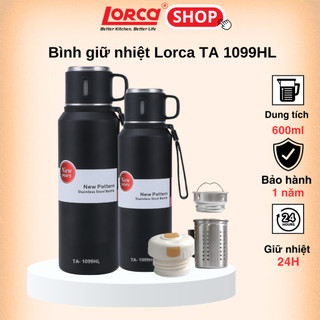 Bình giữ nhiệt Lorca TA 1099HL 600ml, Bình đựng nước, giữ nóng lạnh tới 24 tiếng