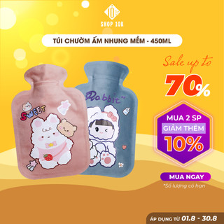 Túi chườm bụng kinh, giảm đau, giữ ấm hạ sốt nhung mềm 450ml SHOP10K - SP004163
