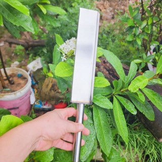 khuân chiên chuối bằng inox dập bằng máy dài 35cm