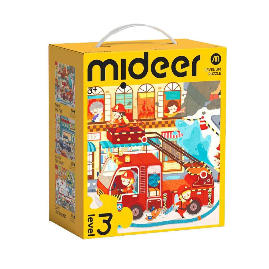 Bộ đồ chơi ghép tranh Đội cứa hỏa Mideer Level Up Puzzle - Mẫu mới Level 3 (dành cho các bé từ 3 tuổ