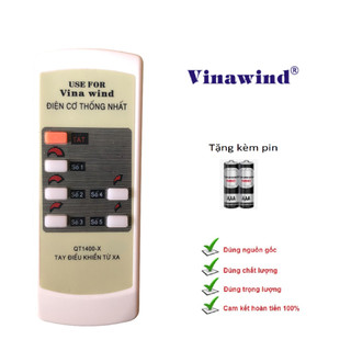 [Mã ELMS10 giảm 6% đơn 50K] điều khiển quạt treo tường vinawind QT-1400X hàng tốt - tặng kèm pin !