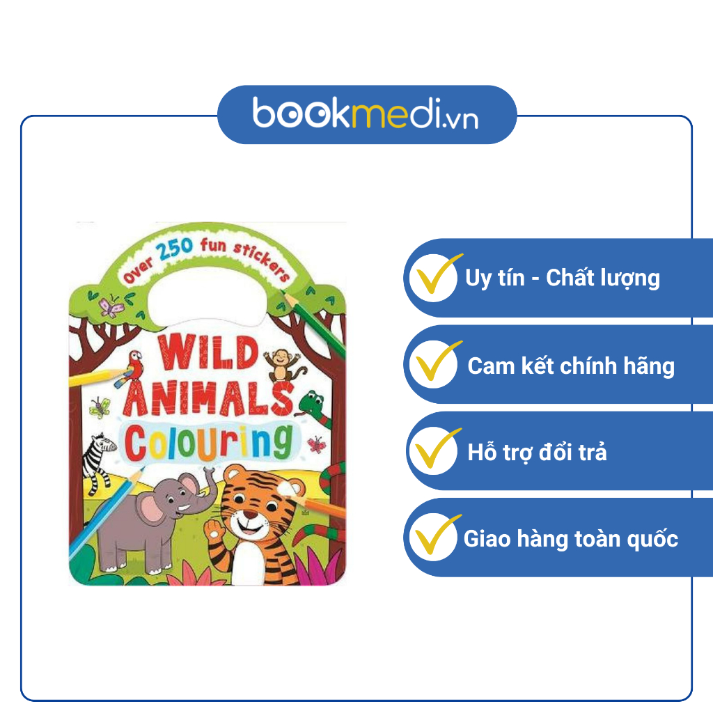 Sách Tô màu Wild Animals Colouring - Igloo books | BOOKMEDI