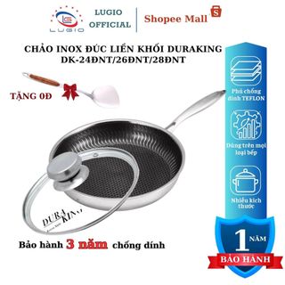 Chảo chống dính sâu lòng blackcube duraking dk-24đnt/26đnt/28đnt inox 3 lớp 24/26/28cm bh 1 năm