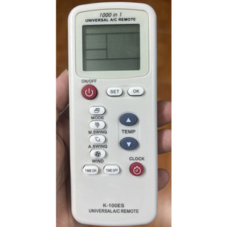 (HÀNG CHÍNH HÃNG GIÁ TẠI KHO 36K) ĐIỀU KHIỂN ĐIỀU HOÀ ĐA NĂNG 100es-tương thích với các loại máy-Bh 3 tháng lỗi 1 đổi 1