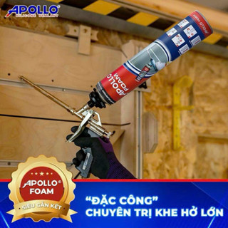 Keo bọt nở Apollo Foam dùng súng 750ml. Chuyên dùng chống thấm chống dột, cách âm cách nhiệt