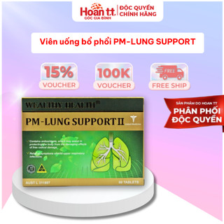 Viên Uống Bổ Phổi PM-LUNG SUPPORT II - Viên Nang Hỗ Trợ Detox Phổi Và Cải Thiện Tình Trạng Long Đờm Viêm Họng