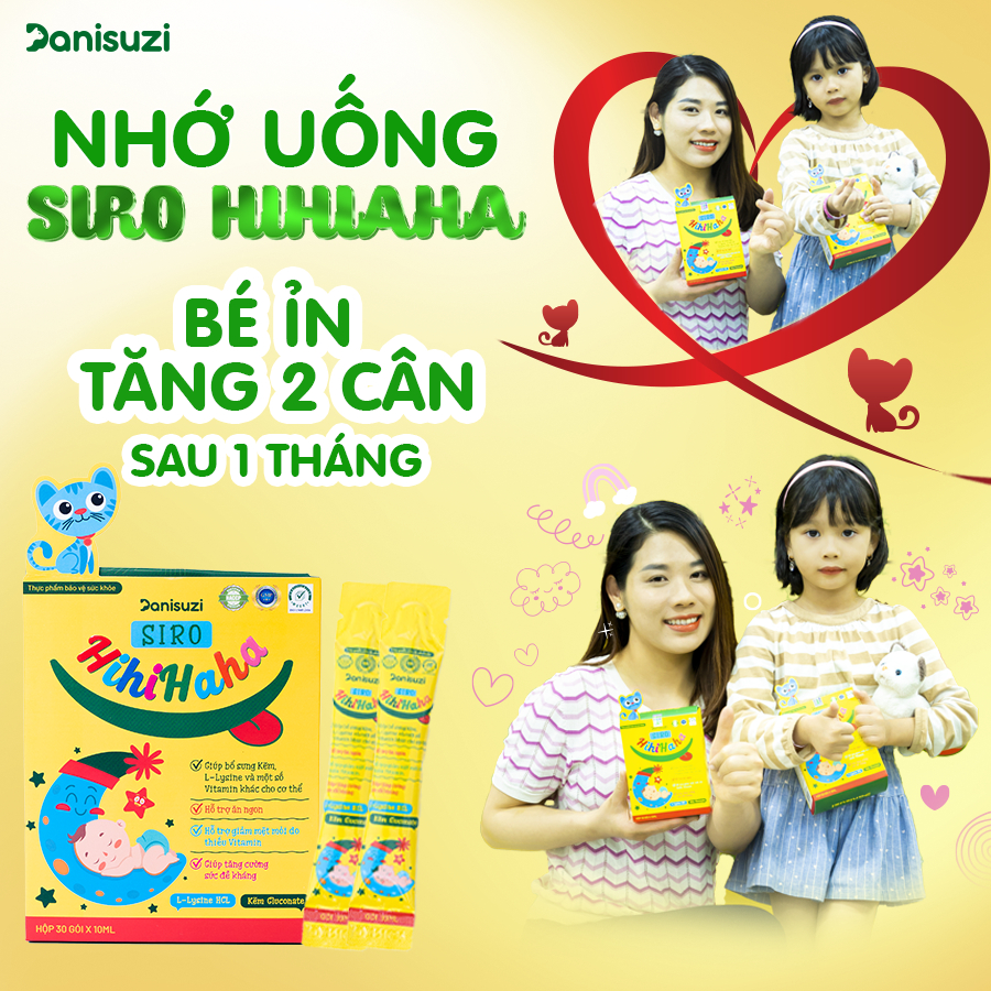 Siro ăn ngon Hihihaha Huyền Phi chính hãng, hộp 30g, giúp bé ăn ngon, ngủ ngon, hấp thụ tốt, tăng cân hiệu quả.