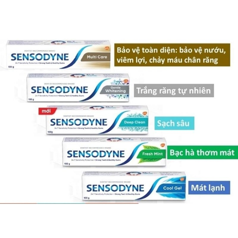 [ CHÍNH HÃNG ] KEM ĐÁNH RĂNG SENSODYNE ĐÁNH TAN Ê BUỐT TRẮNG RĂNG HIỆU QUẢ