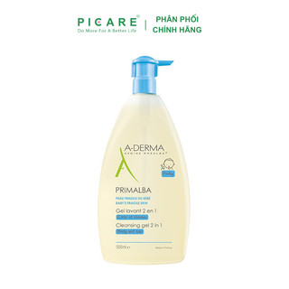 Sữa Tắm Gội Dịu Nhẹ Dành Cho Em Bé A Derma Primalba Gentle Cleansing Gel 2 In 1 500ml