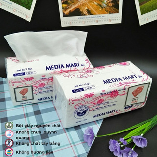 GIẤY RÚT LỤA MEDIAMART 300 TỜ 3 LỚP SIÊU MỀM MỊN VÀ DAI