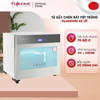 Máy sấy bát đũa 42L khử khuẩn bằng tia UV, ozone Fujihome DD42, tủ sấy chén bát 2 ngăn đa năng tiệt trùng diệt nấm mốc
