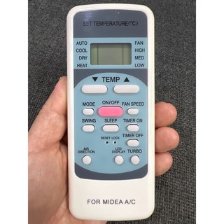 (HÀNG CHÍNH HÃNG GIÁ RẺ 29,9K) REMOTE ĐIỀU KHIỂN ĐIỀU HÒA MIDEA 1 VÀ 2 CHIỀU INVERTER CÓ TUBO - Bh 3 tháng
