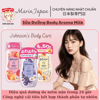 Sữa Dưỡng Thể Johnson’s Body Care Aroma Mikl Peach & Apricot 200ml Nhật Bản Hương Đào Và Mơ Mộng Mơ