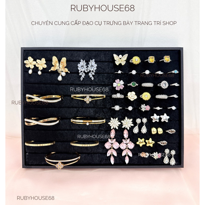 Khay đựng trang sức nhung dành cho nhẫn, hoa tai… Rubyhouse68