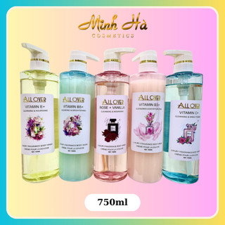 Sữa tắm All Over 750ml hương nước hoa Pháp cấp ẩm dưỡng trắng da