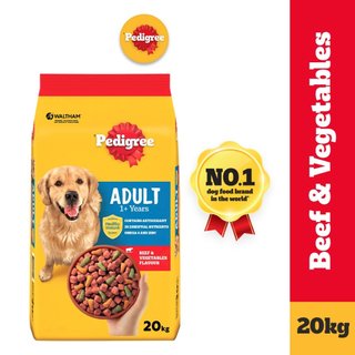 Thức Ăn Dạng Hạt Khô Cho Chó Lớn PEDIGREE Vị Bò Và Rau Củ 20kg