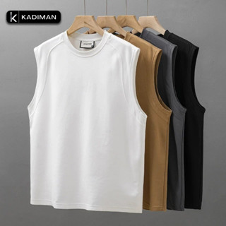 Áo tank top nam màu trơn vải cotton 100% thoáng mát áo thun ba lỗ nam sát nách trẻ trung tập gym thể thao KADIMAN A01