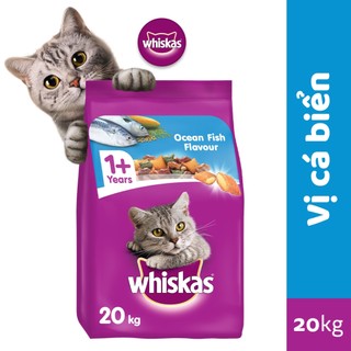 WHISKAS Thức Ăn Cho Mèo Trưởng Thành Dạng Hạt vị Cá Biển - 20kg