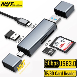 Đầu Đọc Thẻ Nhớ USB Type C & USB 3.0 Tốc Độ Cao 5Gbps NYT - BH 12T Chính Hãng