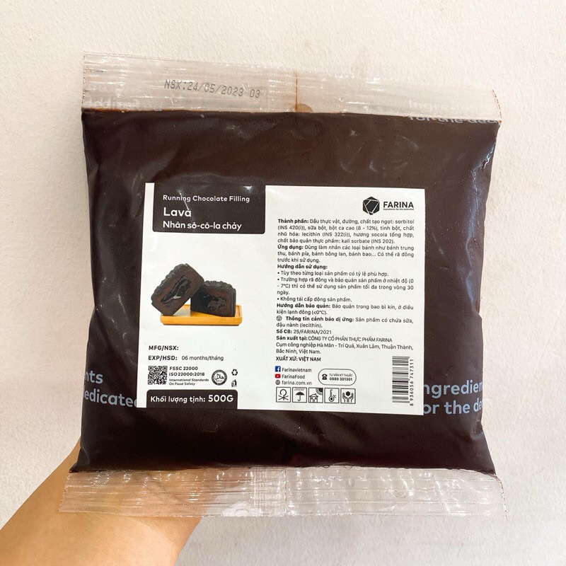 NHÂN TRỨNG MUỐI  CHẢY LAVA FARINA 500gr