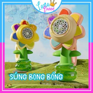 Súng Bắn Bong Bóng Hoa Hướng Dương 7 Màu Cầm Tay Bắn Tự Động 3 Chế Độ Đồ Chơi Bắn Bong Bóng Cho Bé - Lana Queen