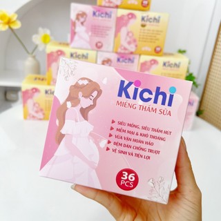 Miếng Lót Thấm Sữa Kichilachi, Hộp 36 Miếng Thấm Sữa 3d Dạng Tổ Ong Hút Nhanh Dùng 1 Lần