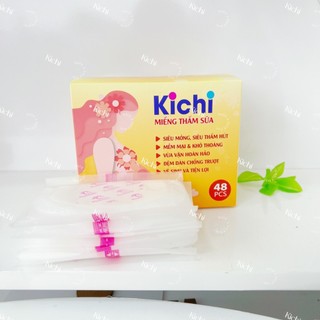 Miếng Lót Thấm Sữa Kichilachi, Hộp 48 Miếng Thấm Sữa Siêu Thấm Hút Chính Hãng