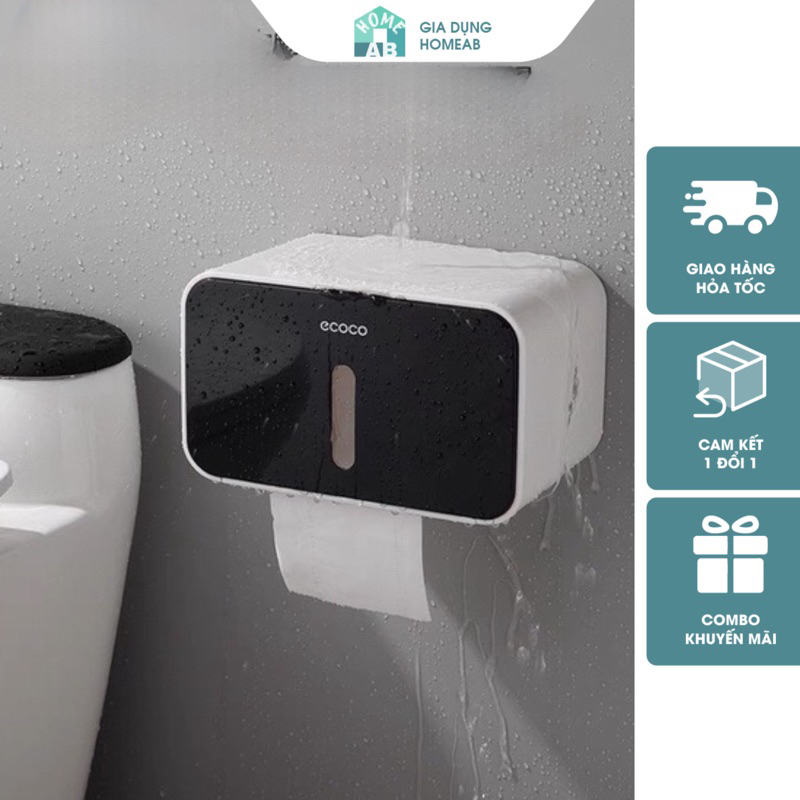  Hộp đựng giấy vệ sinh ECOCO chống thấm nước kệ để giấy vệ sinh đồ dán tường cực chắc 1903  Màu ngẫu nhiên  giadung_homea 