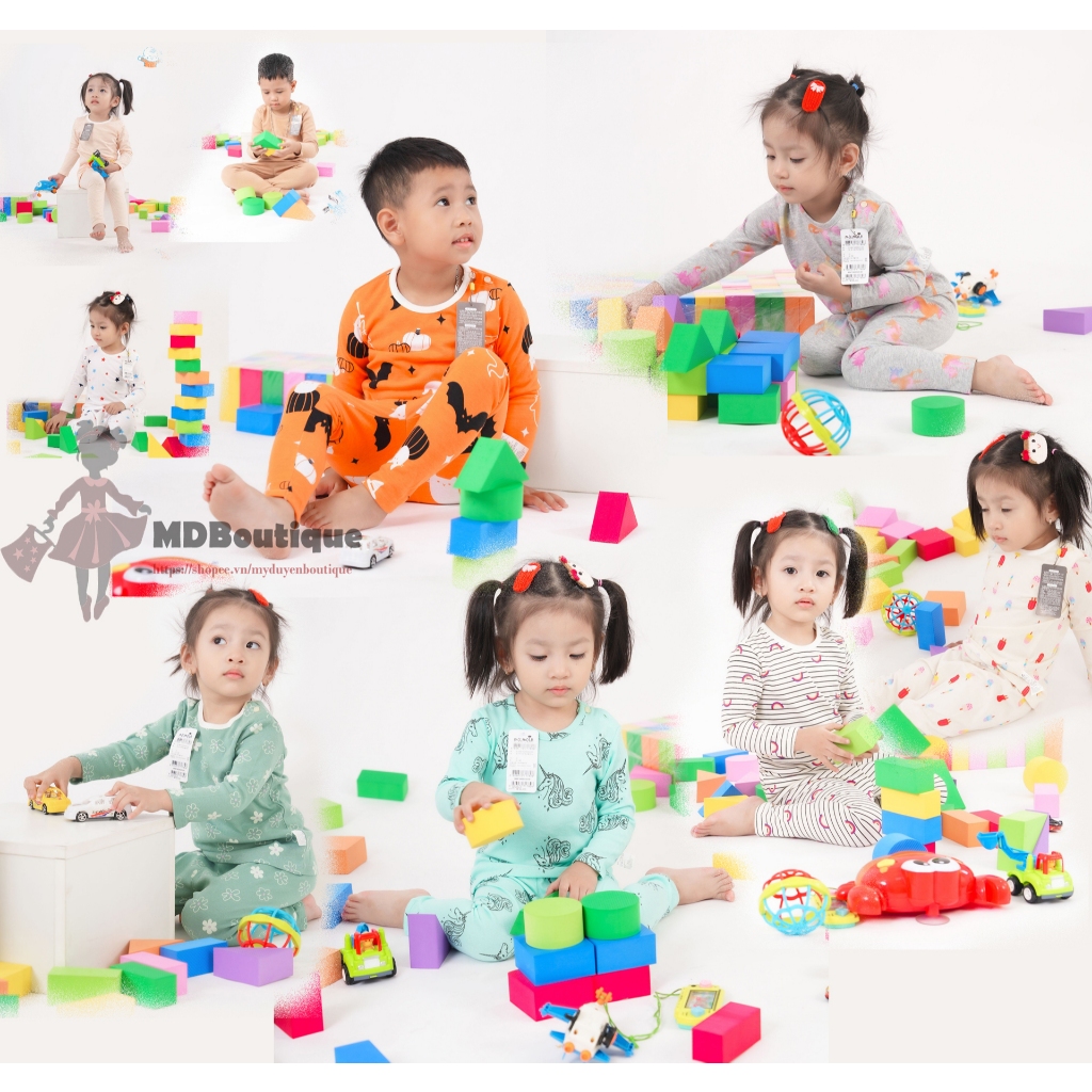 đồ bộ moimoln cho bé, vải cotton Organic, đồ bộ bé trai, đồ bộ bé gái XK, đồ bộ moimoln