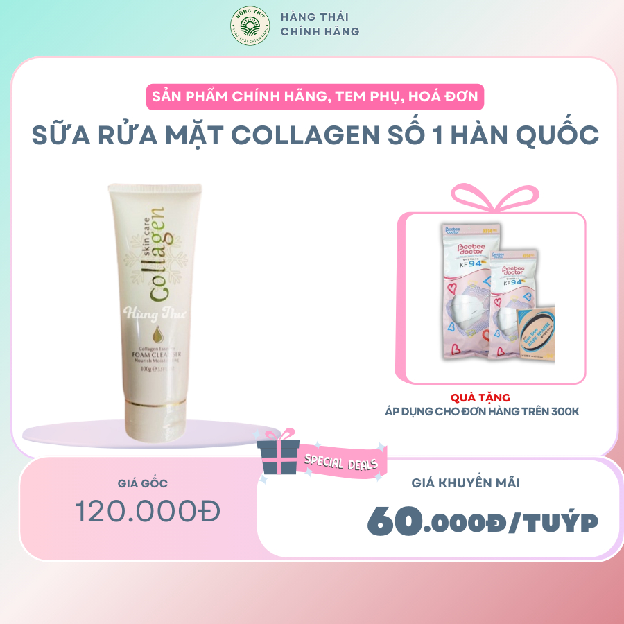 Sữa rửa mặt Collagen số 1 Hàn Quốc