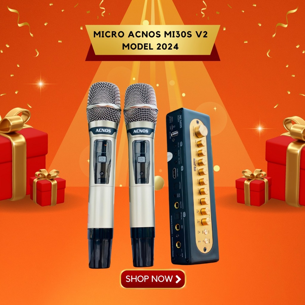 Micro Acnos Mi30S Ver2 -Bản nâng cấp 2024 - Hàng chính hãng Acnos Bảo hành 12 tháng- Trung Nam Audio