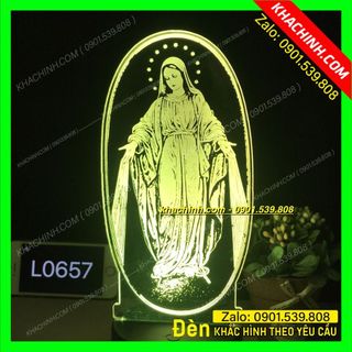 Đèn thờ đức Mẹ Maria Hay Đức Bà Mary,Đèn tranh Đức Mẹ Maria, Đèn thờ công giáo led đổi màu