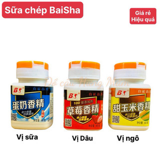 Mồi câu cá sữa chép bs, sữa ngô, sữa dâu, mồi câu cá baisa, bột bs chính hãng