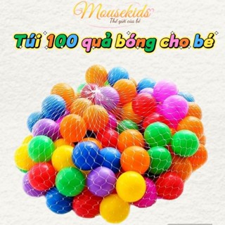 Túi 100 quả bóng nhựa mềm cho bé có in logo - Hàng Việt Nam.