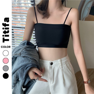 Áo bra hai dây gân tăm có mút ngực chất thun gân mềm mại hl074- titifa shop