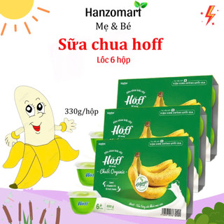 Sữa chua trái cây Hoff dâu organic cho bé từ 6 tháng tuổi, bổ sung vitamin, D3,b18 loại axit amin - 1 LỐC