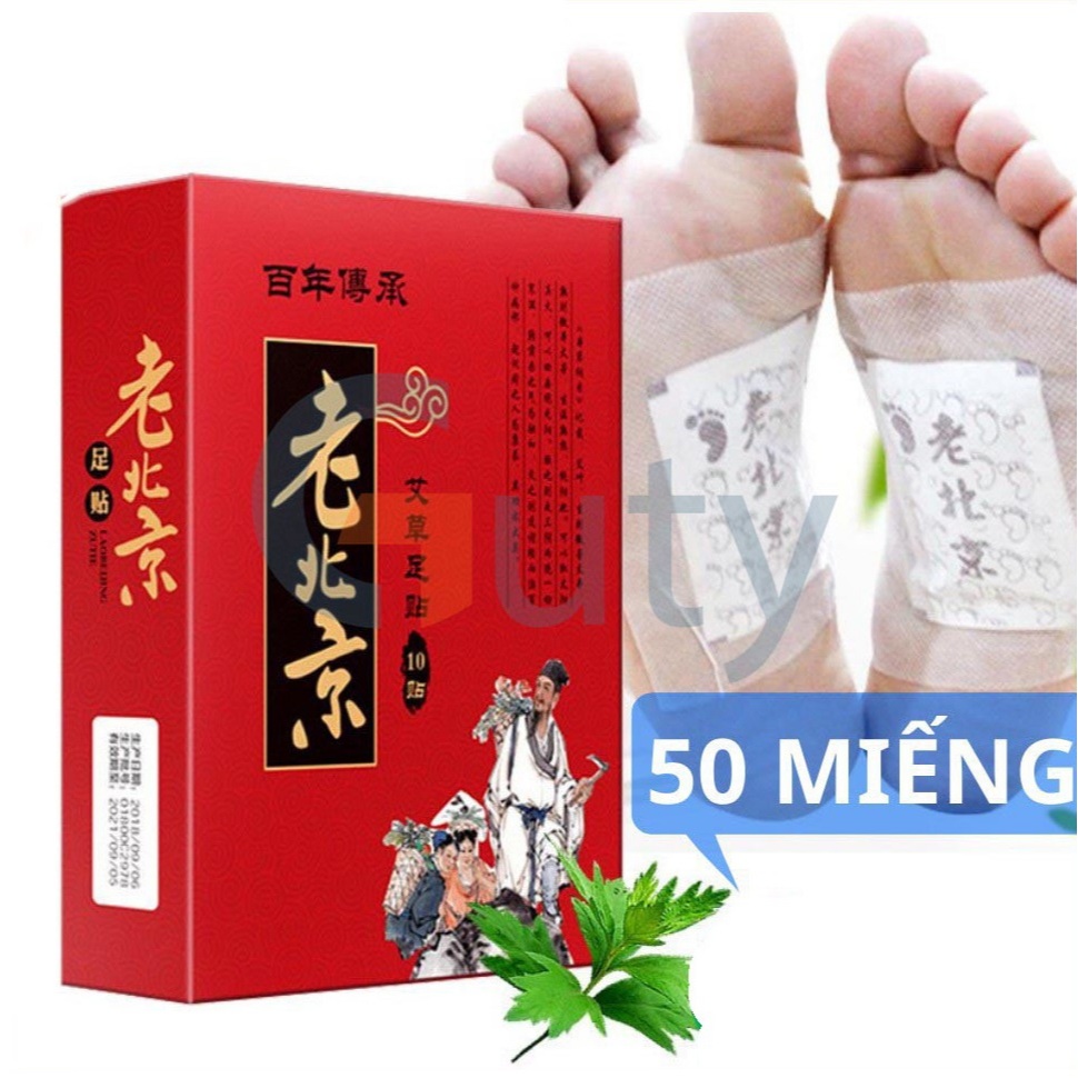 Hộp 50 Miếng Dán Thải Độc Chân Ngải Cứu Giúp Ngủ Ngon, Giảm Nhức Mỏi & Tê Chân - Chính Hãng Begor
