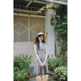 Lapetitejoie Váy kẻ Flora Dress