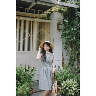 Lapetitejoie Váy kẻ Flora Dress
