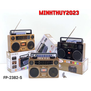  Đài radio năng lượng mặt trời FP 2382 S kết nối bluetooth,fm,am,sw pin 6 tiếng,sóng khoẻ 
